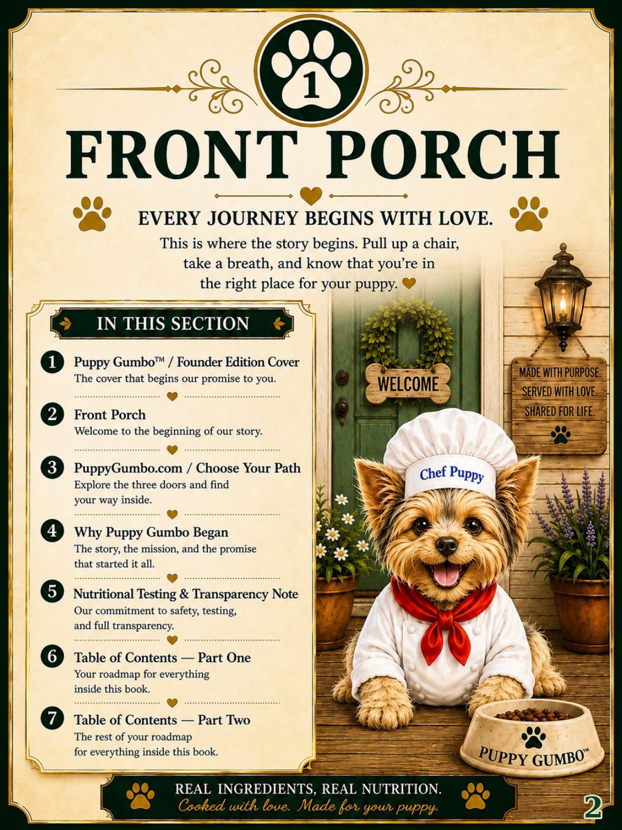 Cookbook preview page 2: Front Porch Divider