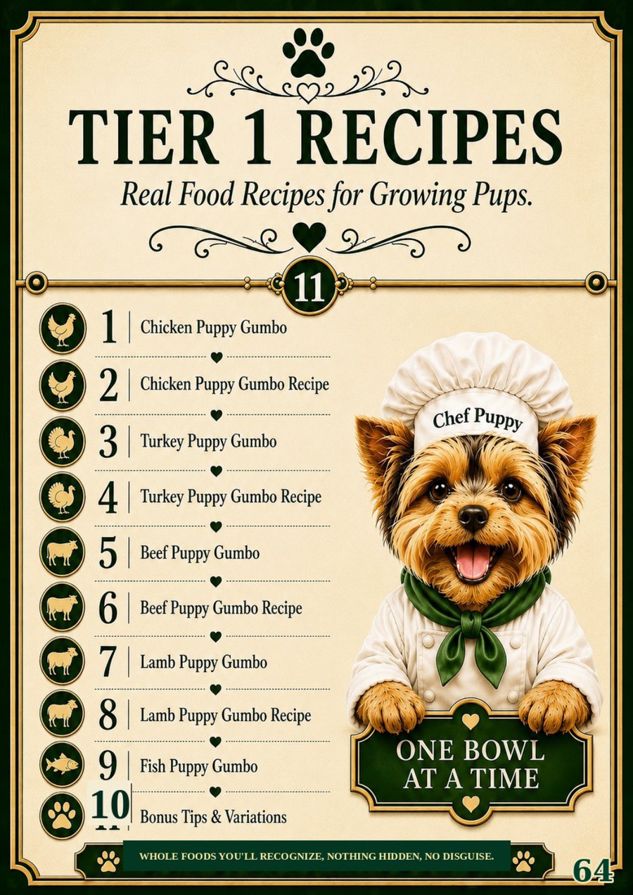 Cookbook preview page 64: Tier 1 Recipes Divider