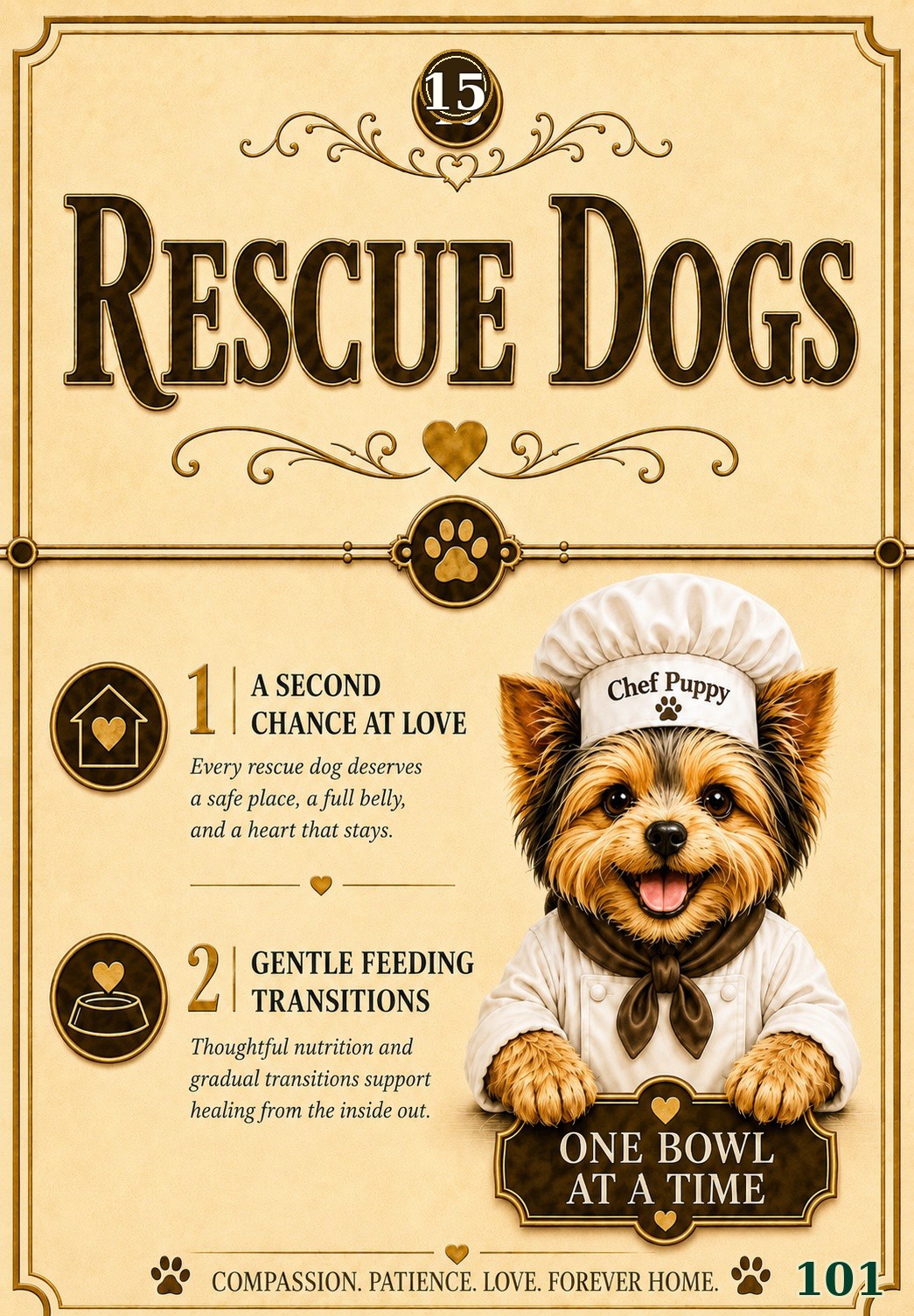 Cookbook preview page 101: 15. Rescue Dogs Divider