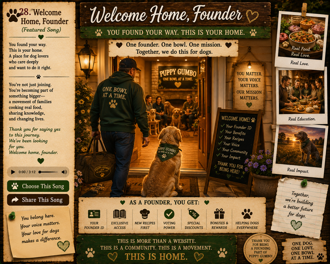 Approved Featured Song 28: Welcome Home, Founder — Male Version
