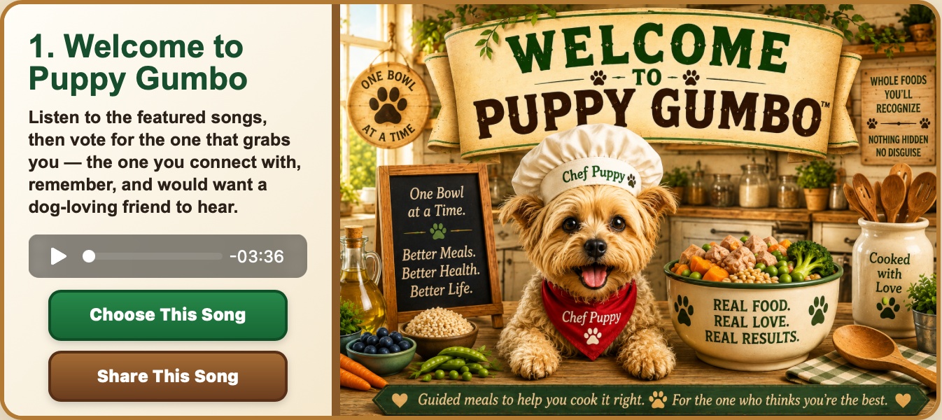 Approved Featured Song 1: Welcome to Puppy Gumbo