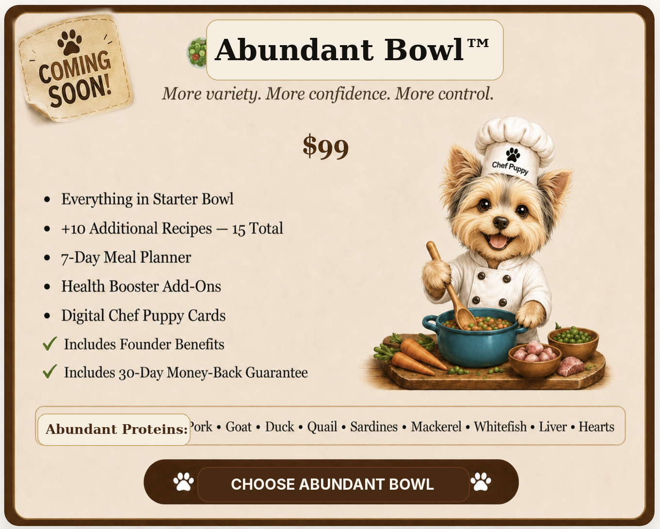 Abundant Bowl purchase preview — Coming Soon