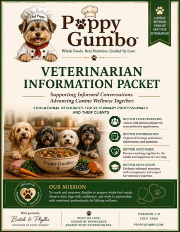 Cover of the Puppy Gumbo Veterinarian Information Packet